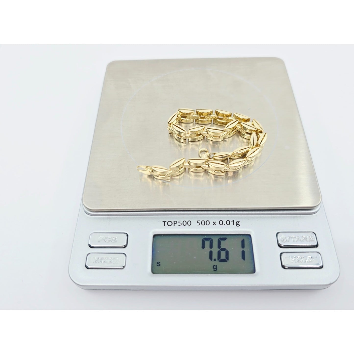 14K Yellow Gold Custom Link Chain Bracelet