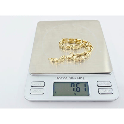 14K Yellow Gold Custom Link Chain Bracelet