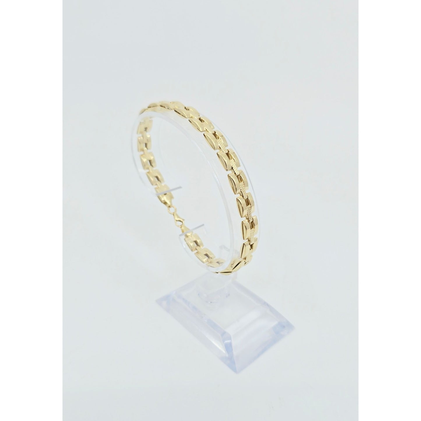 14K Yellow Gold Custom Link Chain Bracelet