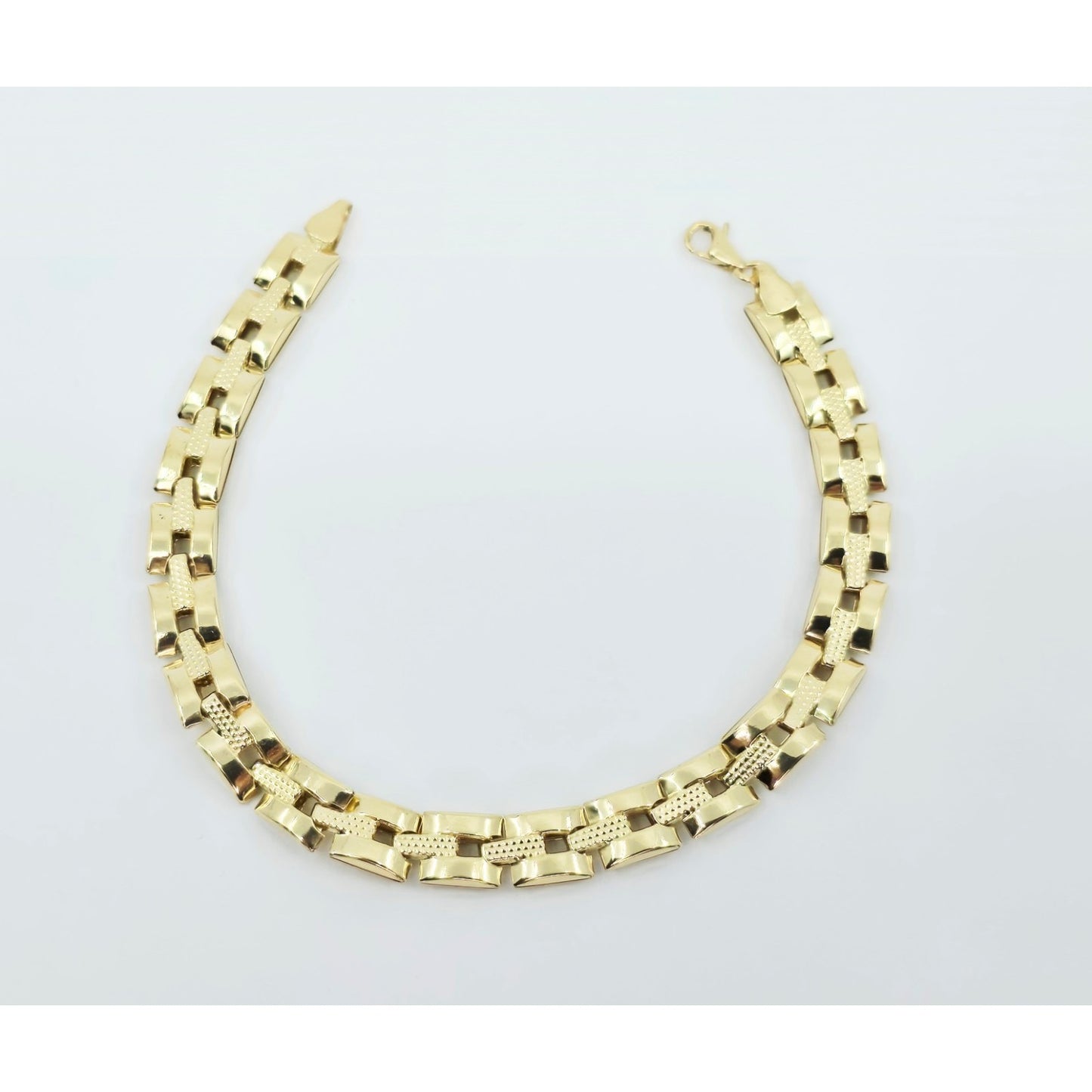 14K Yellow Gold Custom Link Chain Bracelet