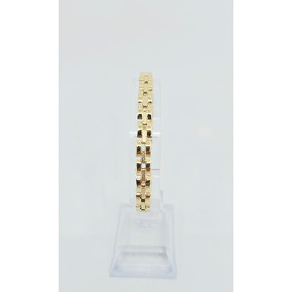 14K Yellow Gold Custom Link Chain Bracelet