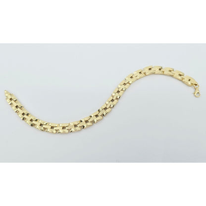 14K Yellow Gold Custom Link Chain Bracelet