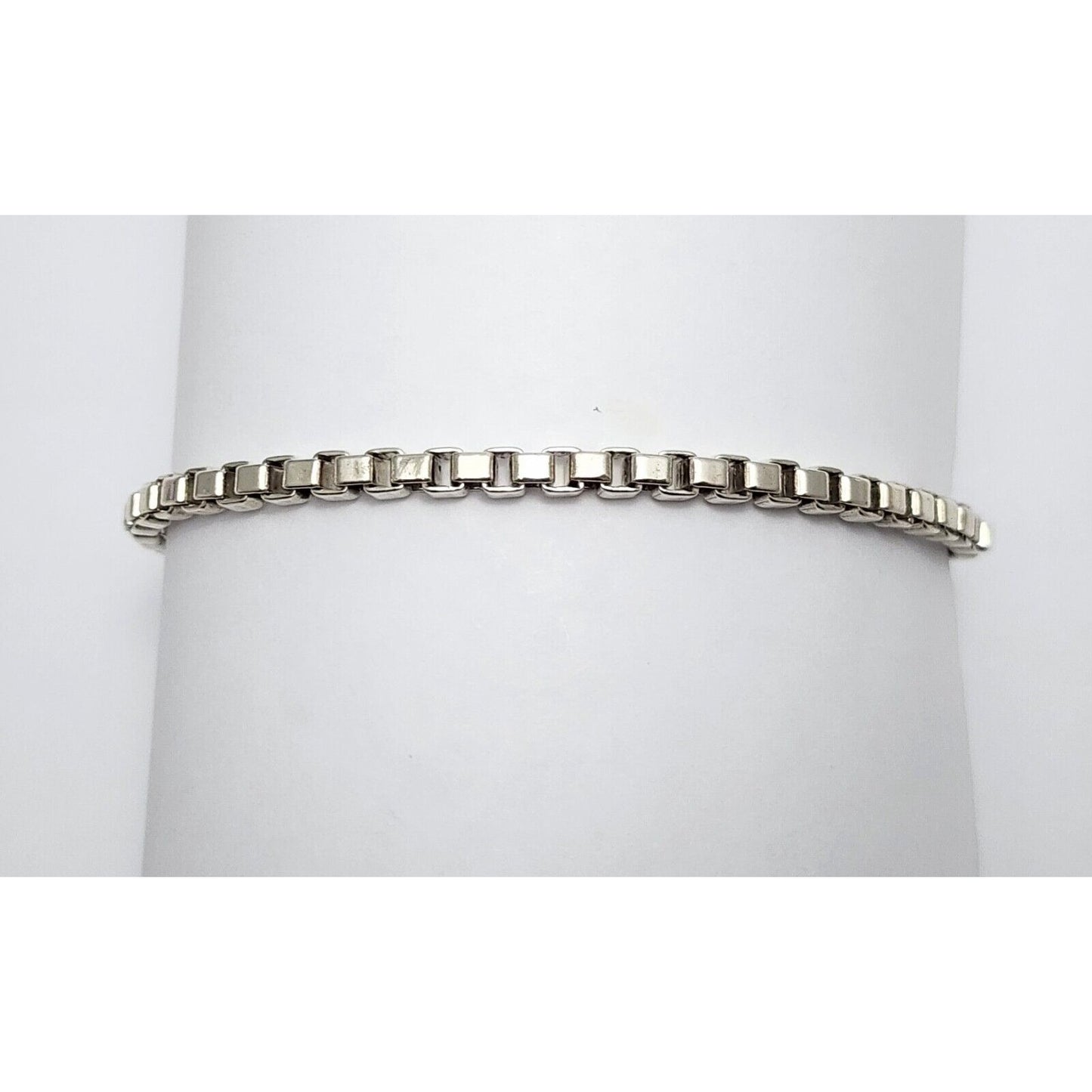 Tiffany & Co. Venetian Box Link Chain Bracelet Sterling Silver 925