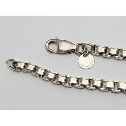 Tiffany & Co. Venetian Box Link Chain Bracelet Sterling Silver 925