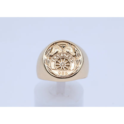 14K Yellow Gold Teamsters Local 986 Statement Ring
