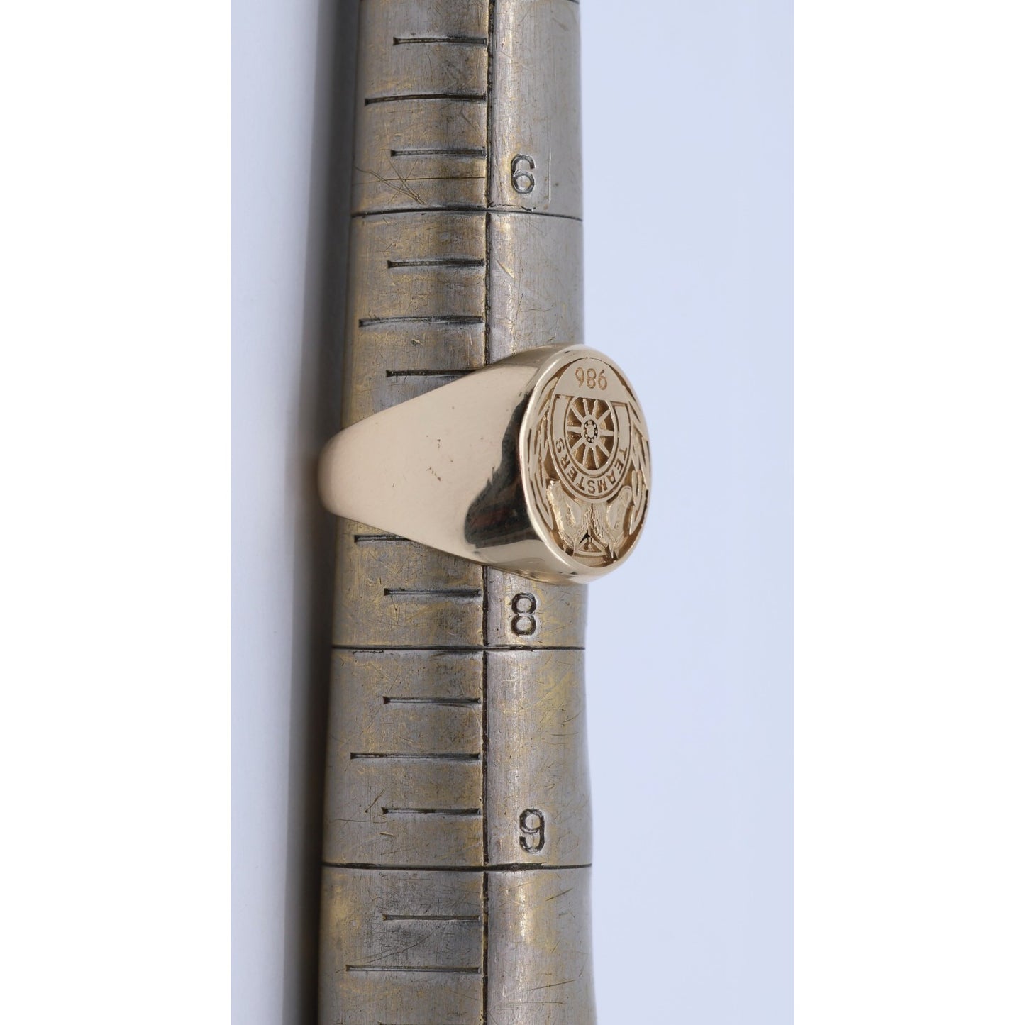 14K Yellow Gold Teamsters Local 986 Statement Ring