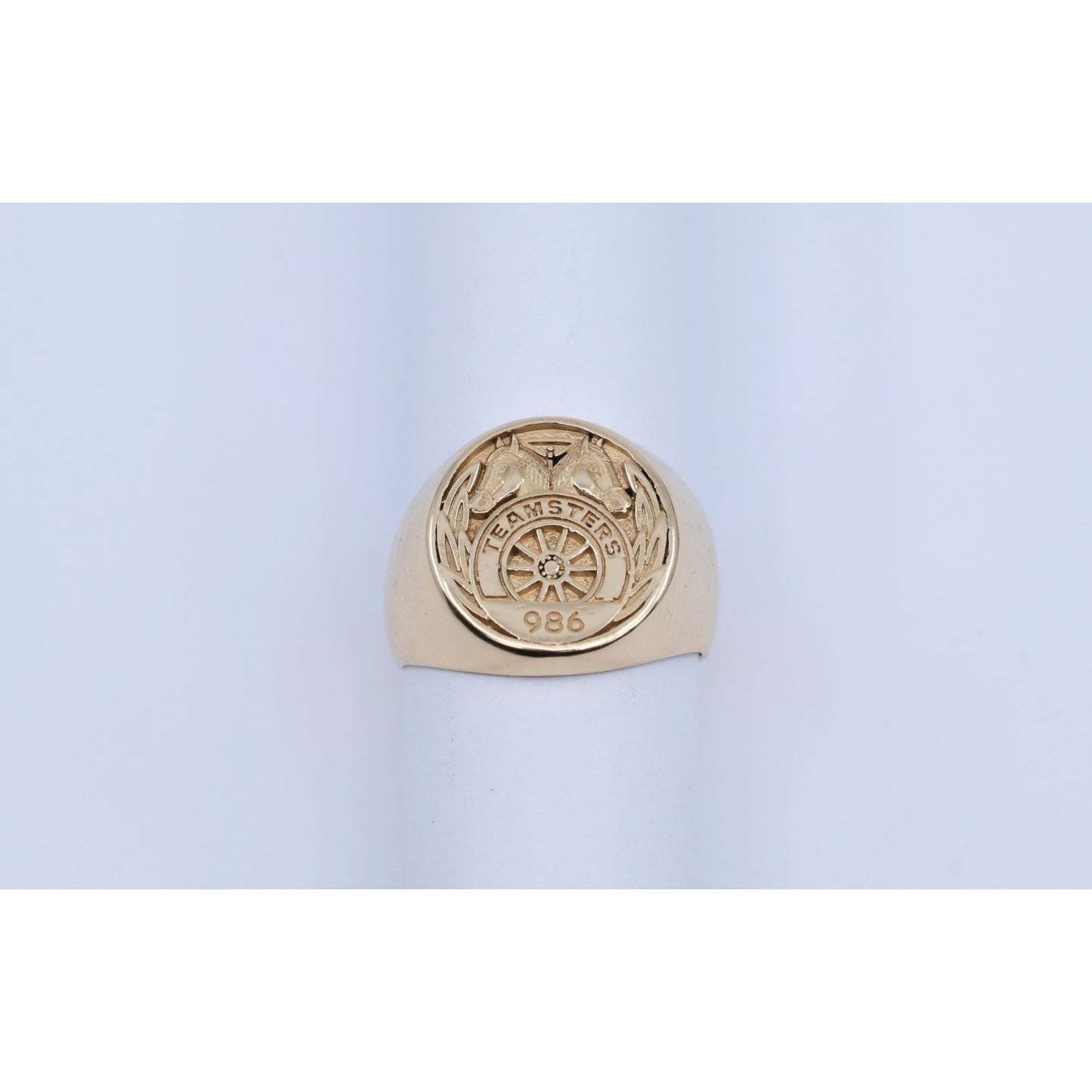 14K Yellow Gold Teamsters Local 986 Statement Ring