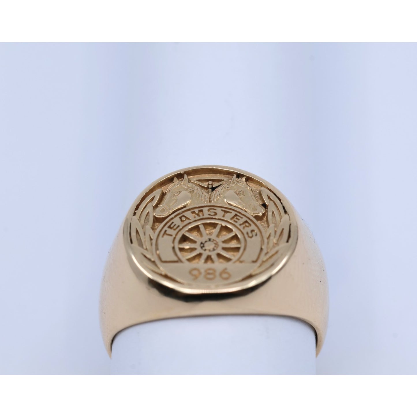 14K Yellow Gold Teamsters Local 986 Statement Ring