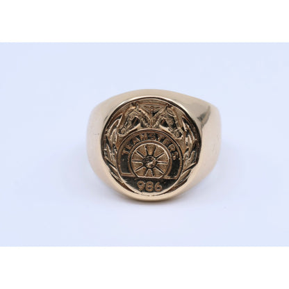 14K Yellow Gold Teamsters Local 986 Statement Ring