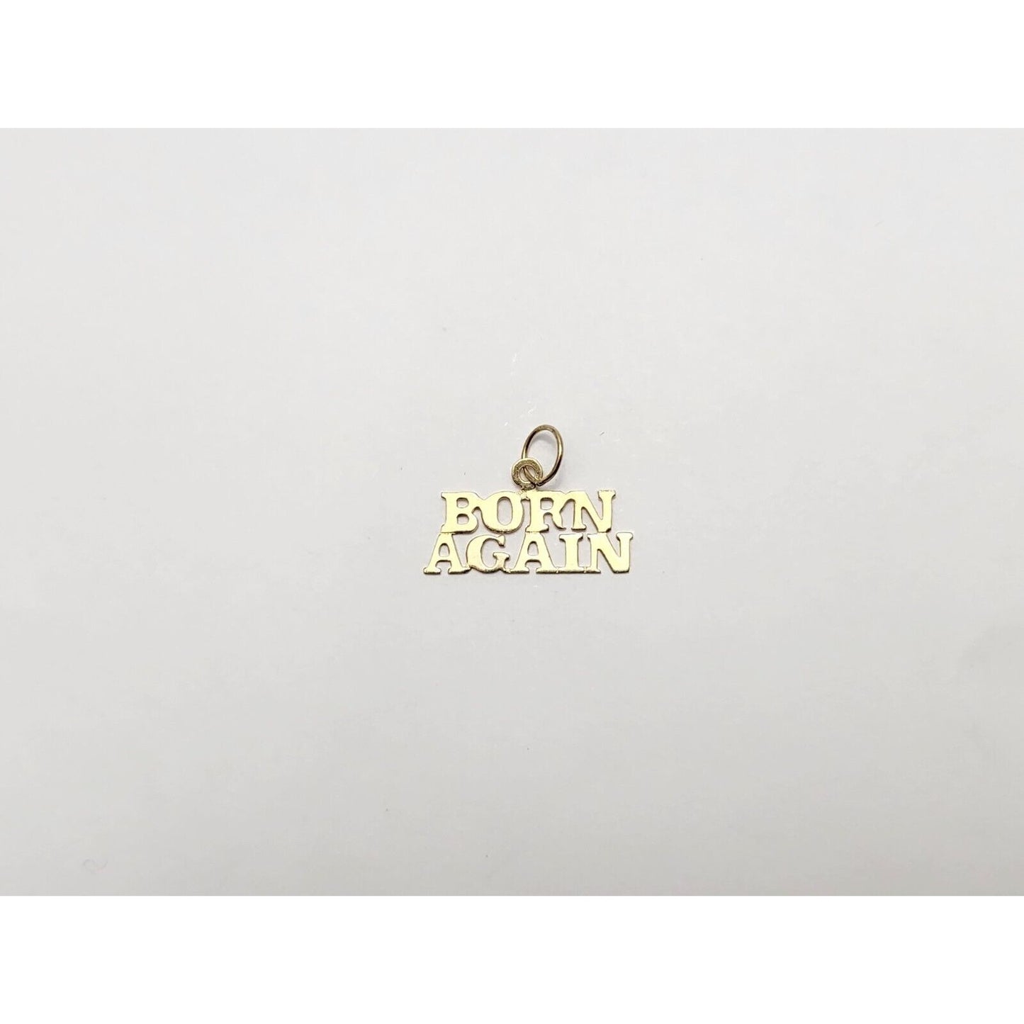 14K Yellow Gold Designer " Born Again " Charm Pendant