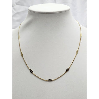 14K Yellow Gold Designer Fancy Link Chain Necklace