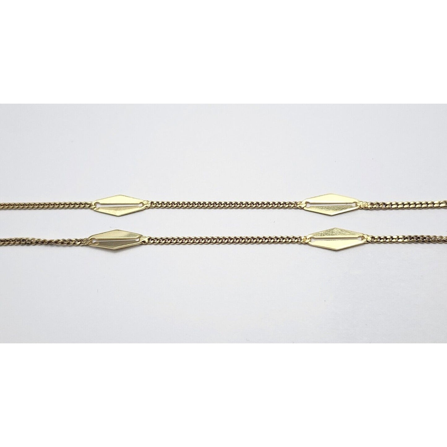 14K Yellow Gold Designer Fancy Link Chain Necklace