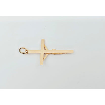 14K Rose Gold Jesus on Cross Charm Pendant
