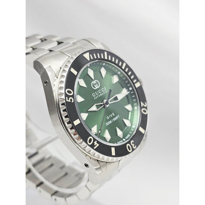 Gucci Dive Automatic Stainless Steel 40MM Green Dial Men's YA136363 Watch