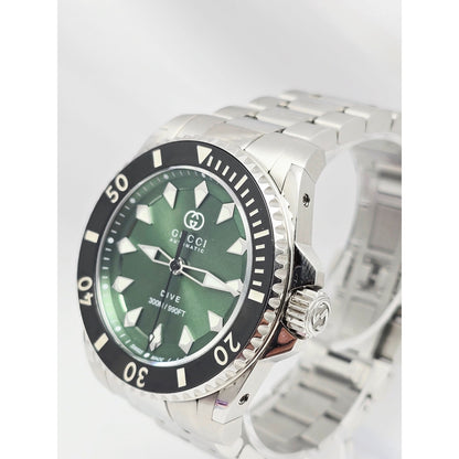 Gucci Dive Automatic Stainless Steel 40MM Green Dial Men's YA136363 Watch