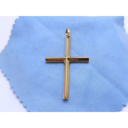 14K Yellow Gold Religious Cross Charm Pendant