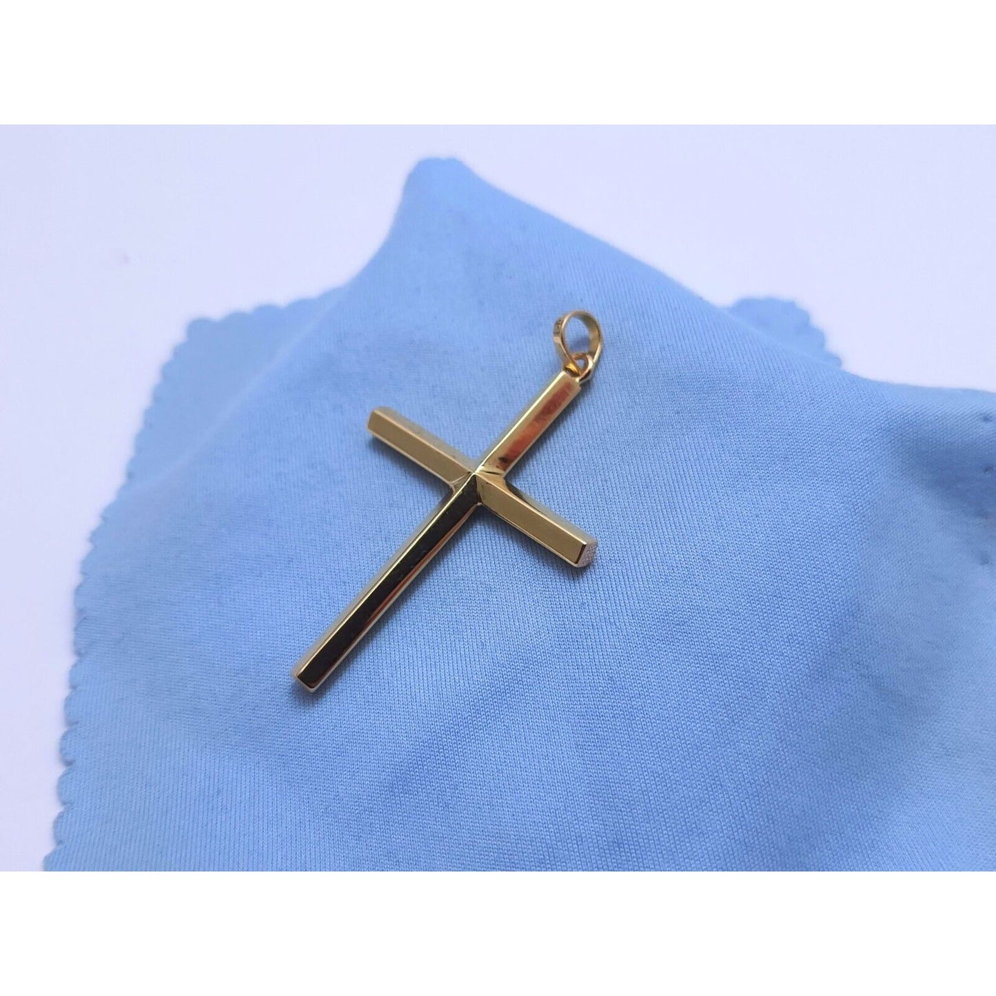 14K Yellow Gold Religious Cross Charm Pendant