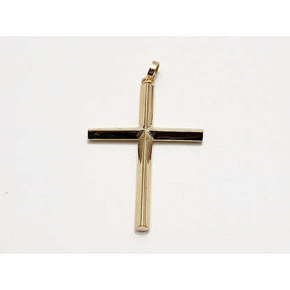 14K Yellow Gold Religious Cross Charm Pendant