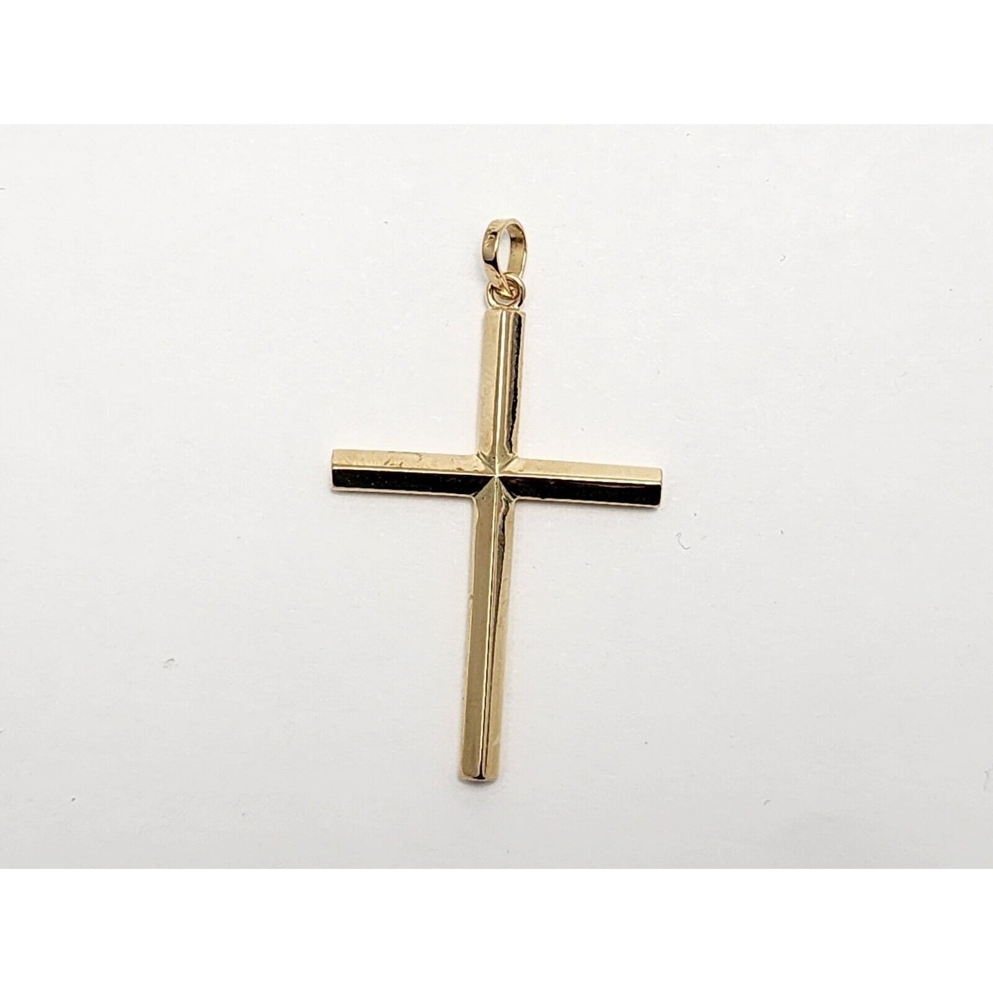 14K Yellow Gold Religious Cross Charm Pendant