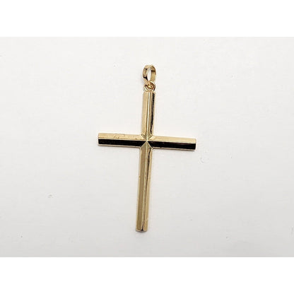 14K Yellow Gold Religious Cross Charm Pendant