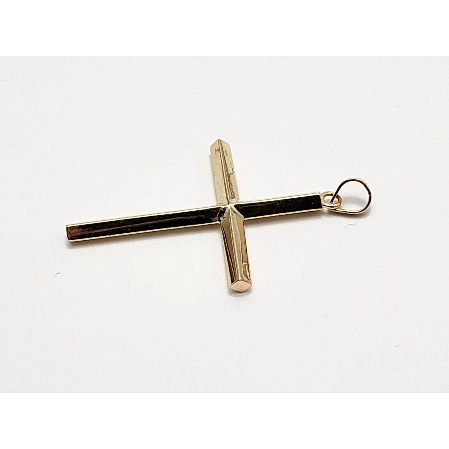 14K Yellow Gold Religious Cross Charm Pendant