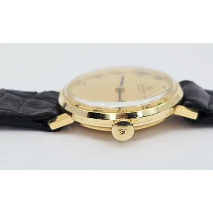 Universal Geneve 18K Yellow Gold Manual Wind Watch Cal 42 23mm Box Papers