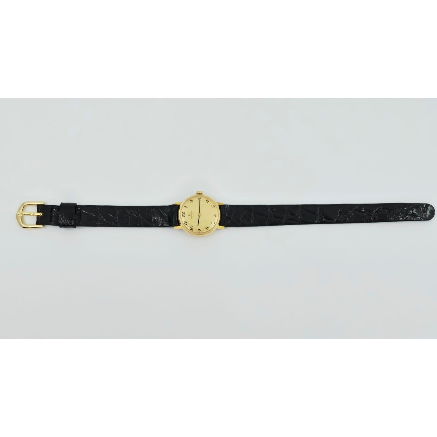 Universal Geneve 18K Yellow Gold Manual Wind Watch Cal 42 23mm Box Papers