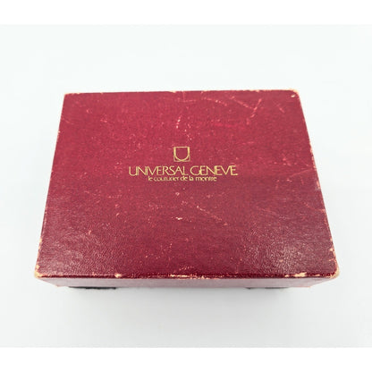 Universal Geneve 18K Yellow Gold Manual Wind Watch Cal 42 23mm Box Papers