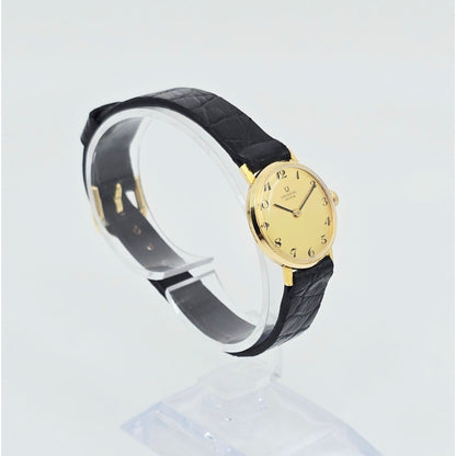Universal Geneve 18K Yellow Gold Manual Wind Watch Cal 42 23mm Box Papers