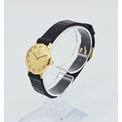 Universal Geneve 18K Yellow Gold Manual Wind Watch Cal 42 23mm Box Papers