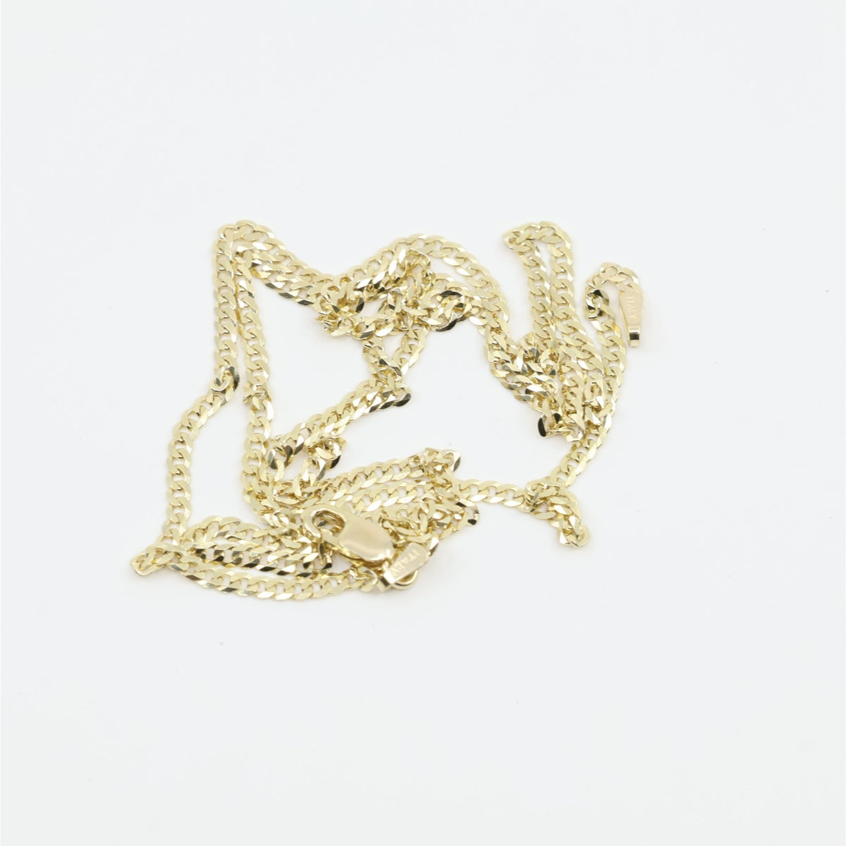 14K Yellow Gold Cuban Link Chain Necklace