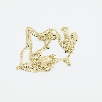 14K Yellow Gold Cuban Link Chain Necklace