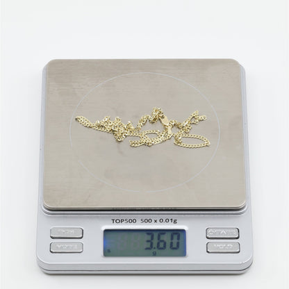 14K Yellow Gold Cuban Link Chain Necklace