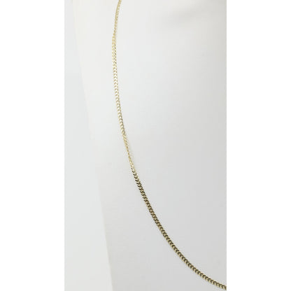 14K Yellow Gold Cuban Link Chain Necklace