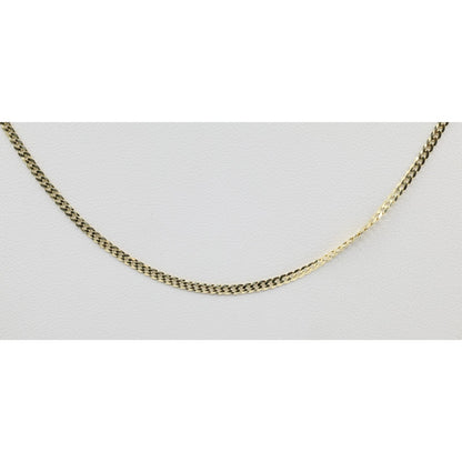 14K Yellow Gold Cuban Link Chain Necklace