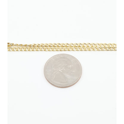 14K Yellow Gold Cuban Link Chain Necklace