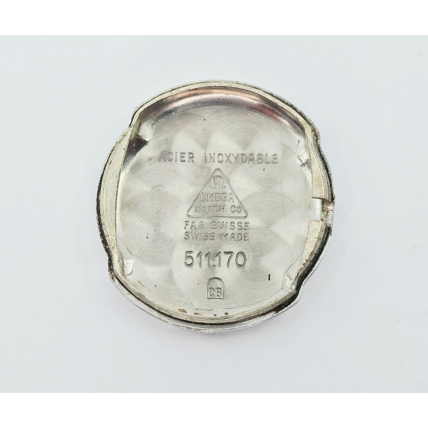 Vintage Omega 484 17J Diamond & 8K White Gold Mechanical Watch Movement & Dial