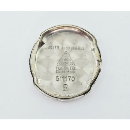 Vintage Omega 484 17J Diamond & 8K White Gold Mechanical Watch Movement & Dial
