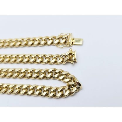 14K Yellow Gold Cuban Link Chain Necklace
