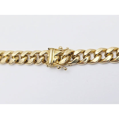 14K Yellow Gold Cuban Link Chain Necklace