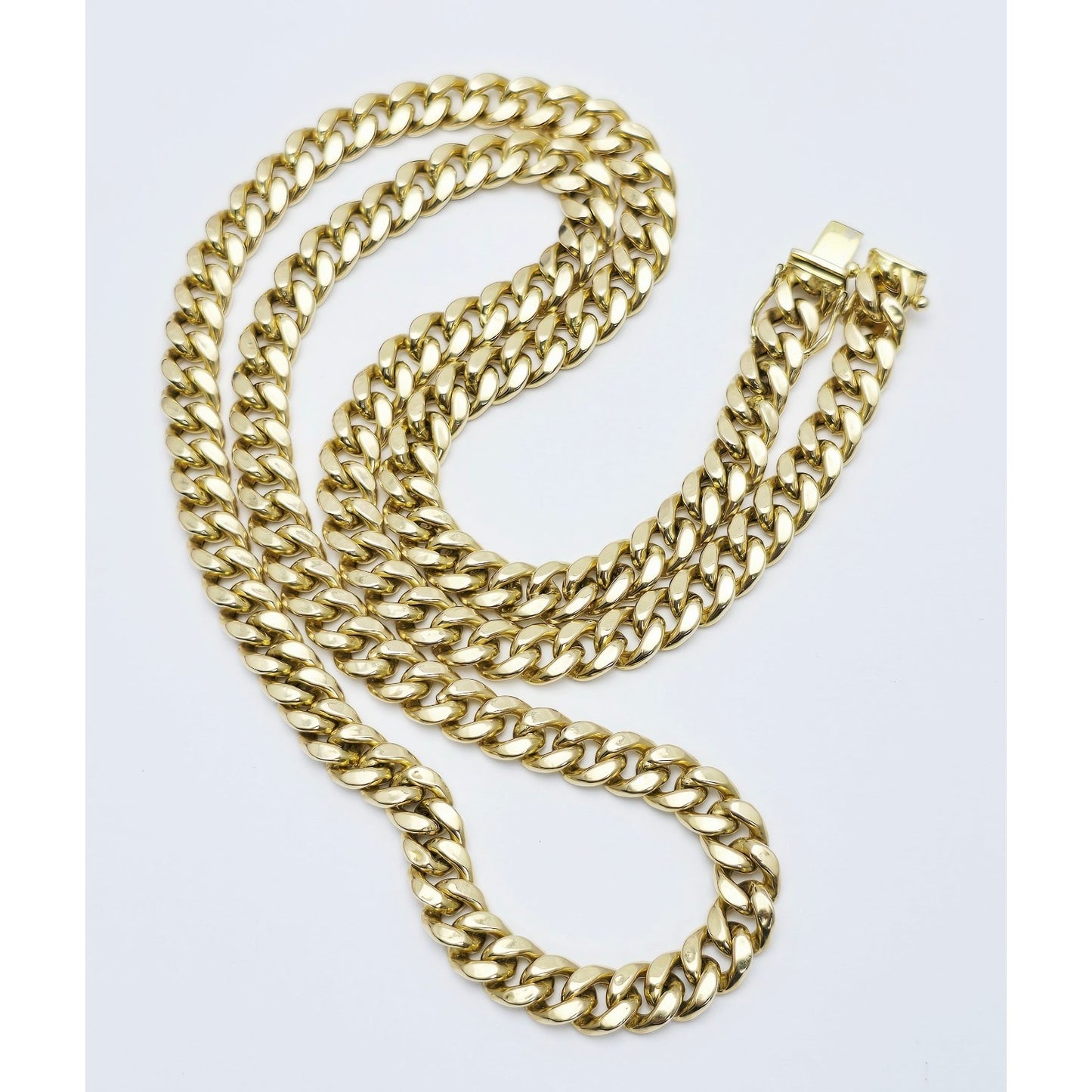 14K Yellow Gold Cuban Link Chain Necklace