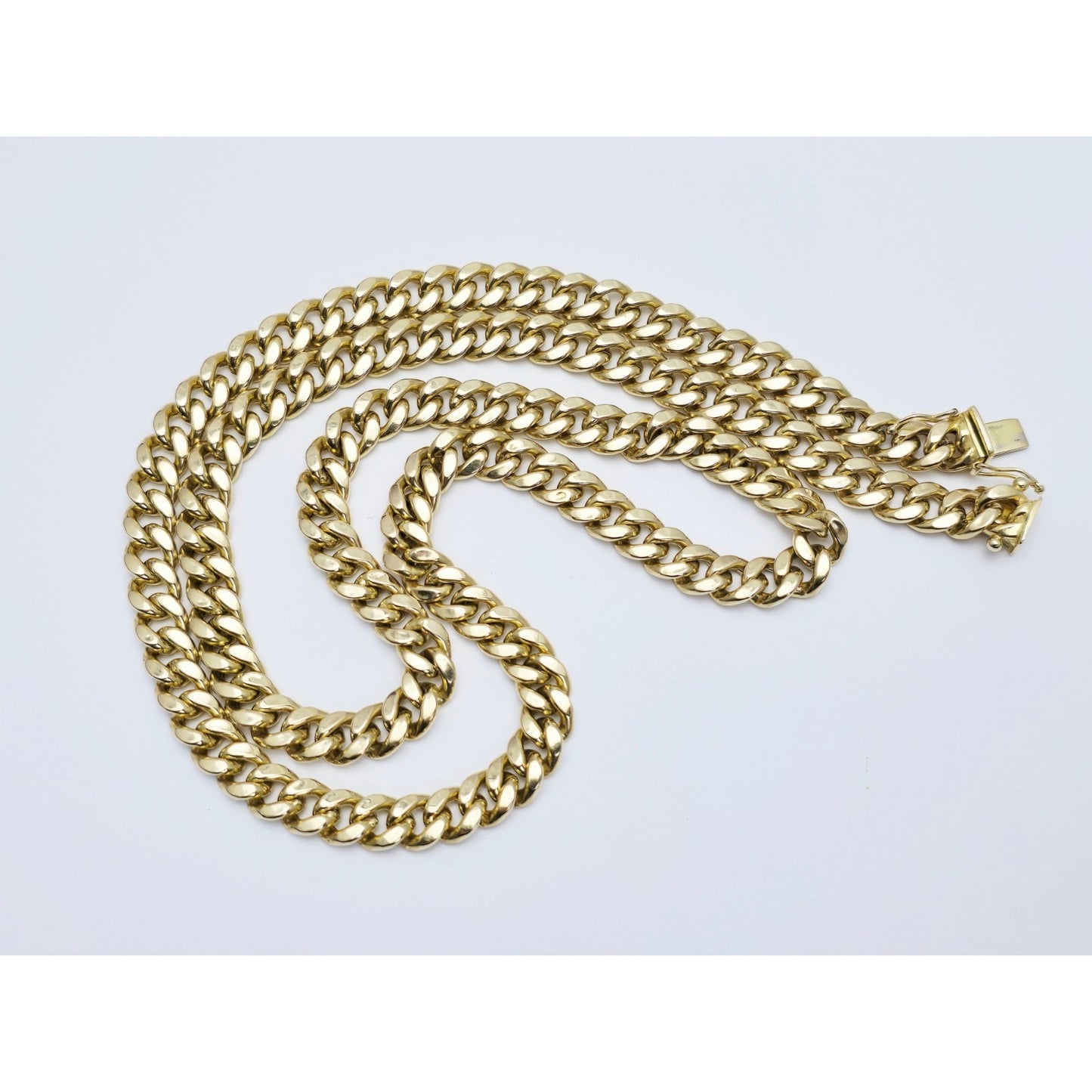 14K Yellow Gold Cuban Link Chain Necklace