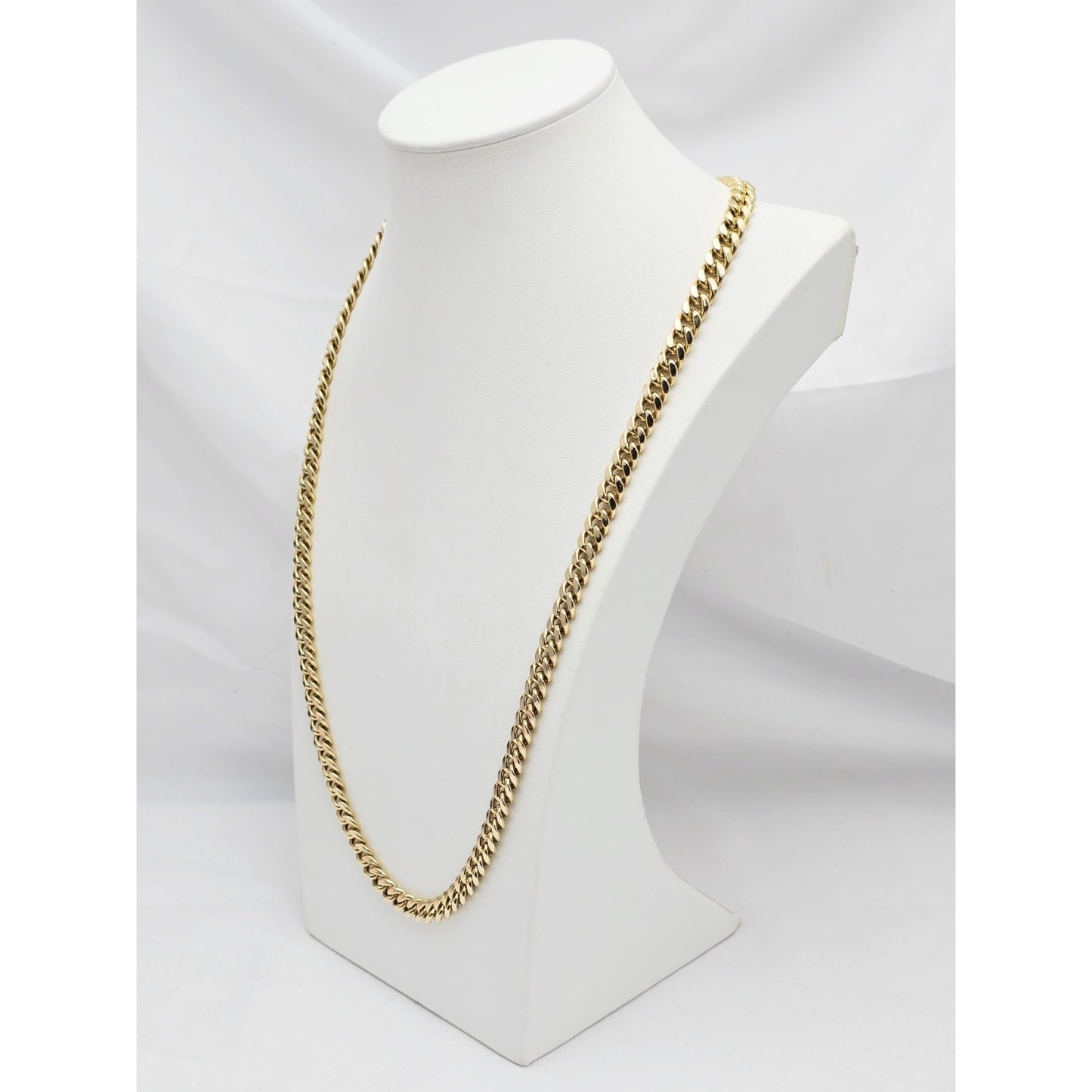 14K Yellow Gold Cuban Link Chain Necklace