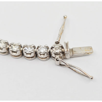 Vintage Wyler Incaflex 14K White Gold Diamond Ladies Cocktail Watch 2.3CT