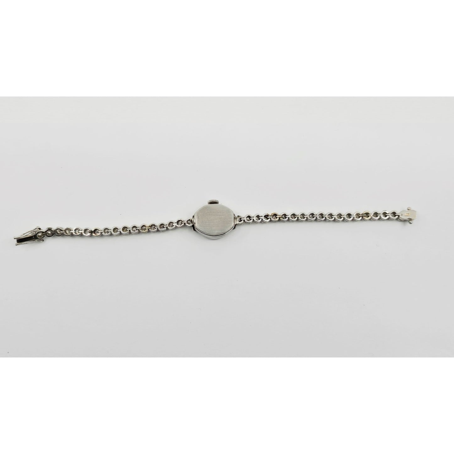 Vintage Wyler Incaflex 14K White Gold Diamond Ladies Cocktail Watch 2.3CT