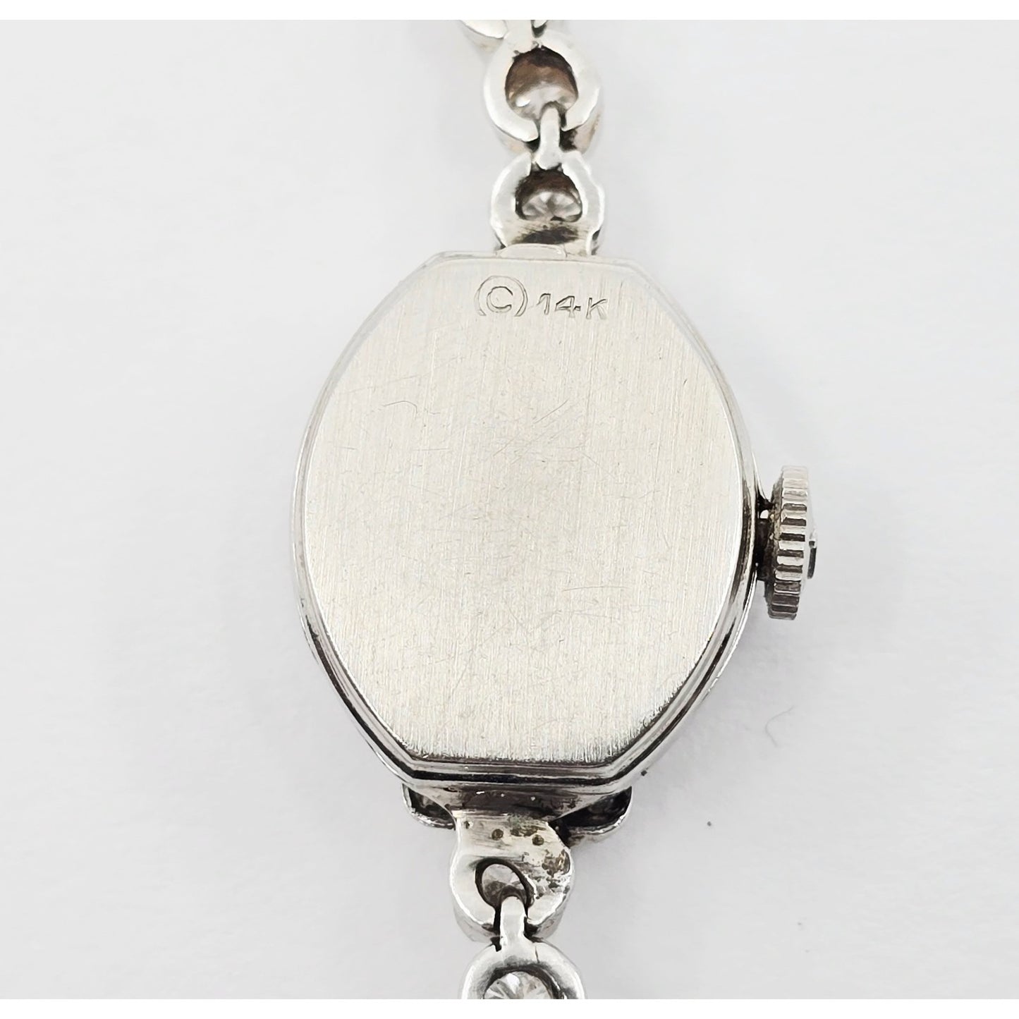 Vintage Wyler Incaflex 14K White Gold Diamond Ladies Cocktail Watch 2.3CT