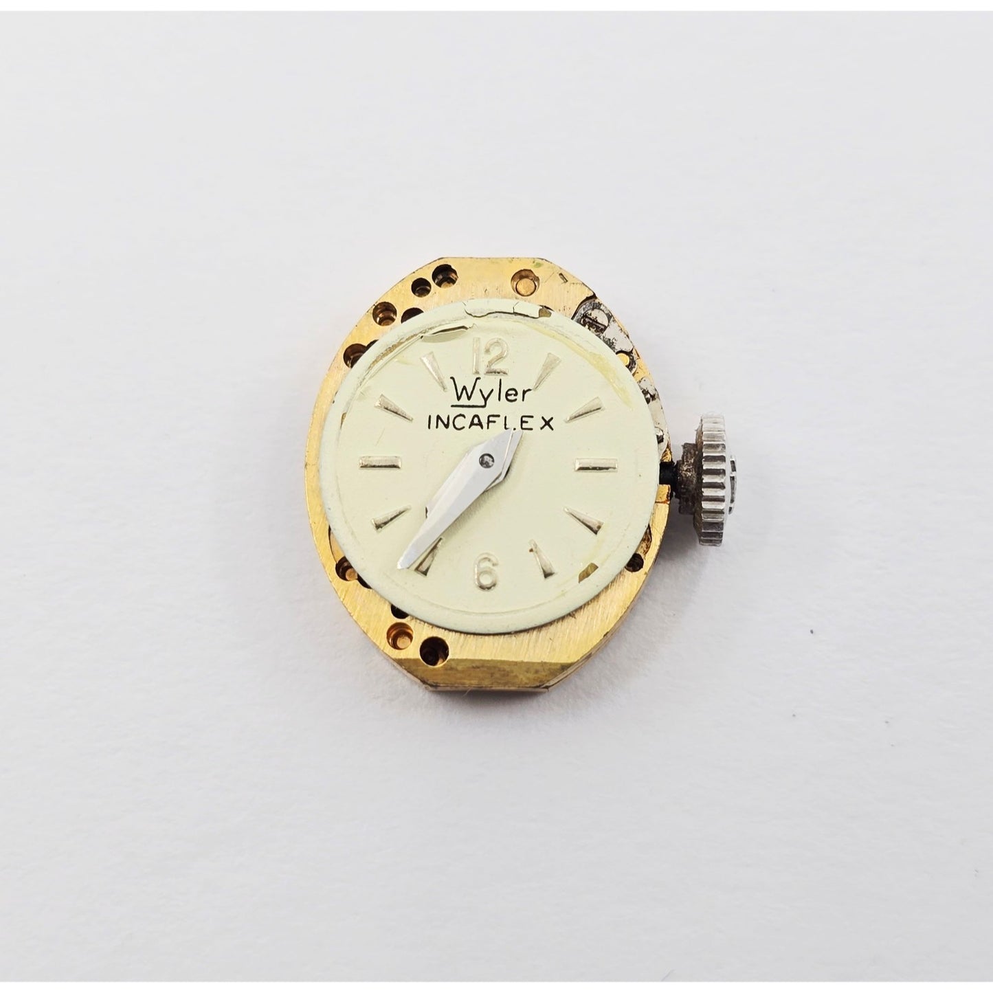 Vintage Wyler Incaflex 14K White Gold Diamond Ladies Cocktail Watch 2.3CT