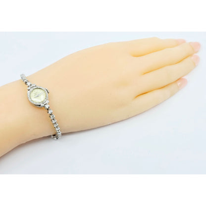 Vintage Wyler Incaflex 14K White Gold Diamond Ladies Cocktail Watch 2.3CT