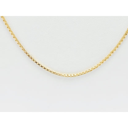 Vintage 14K Yellow Gold Box Link Chain Necklace