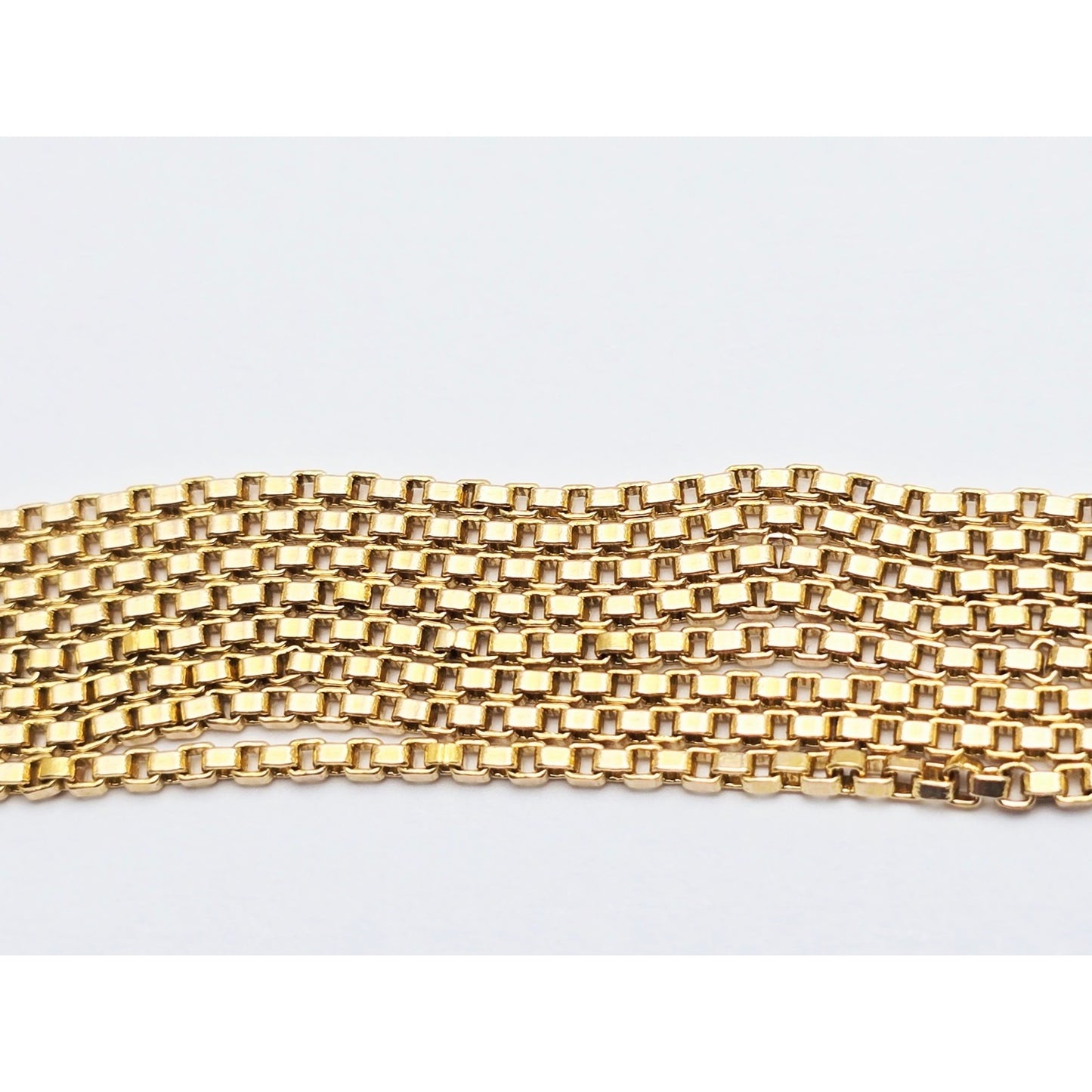 Vintage 14K Yellow Gold Box Link Chain Necklace